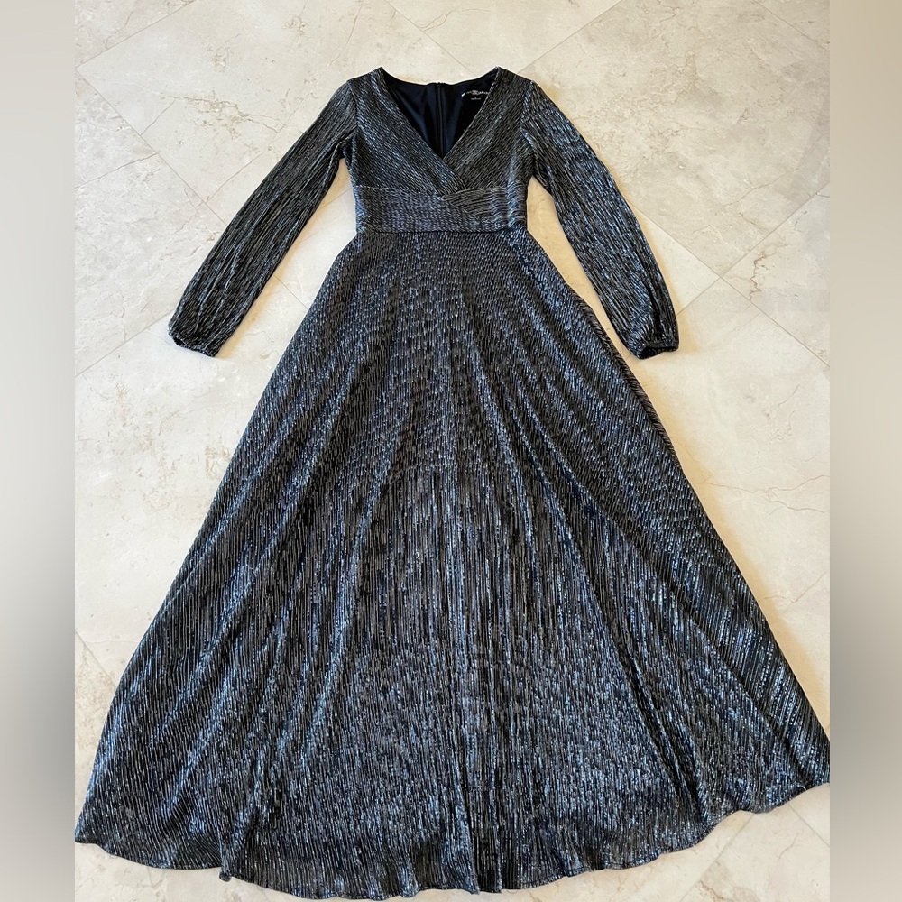 Black metallic gown